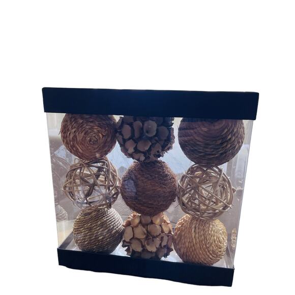 Set of 9 Balls for Decoration Decorative Balls For Bowls Home Decor New In Box - Picture 1 of 8